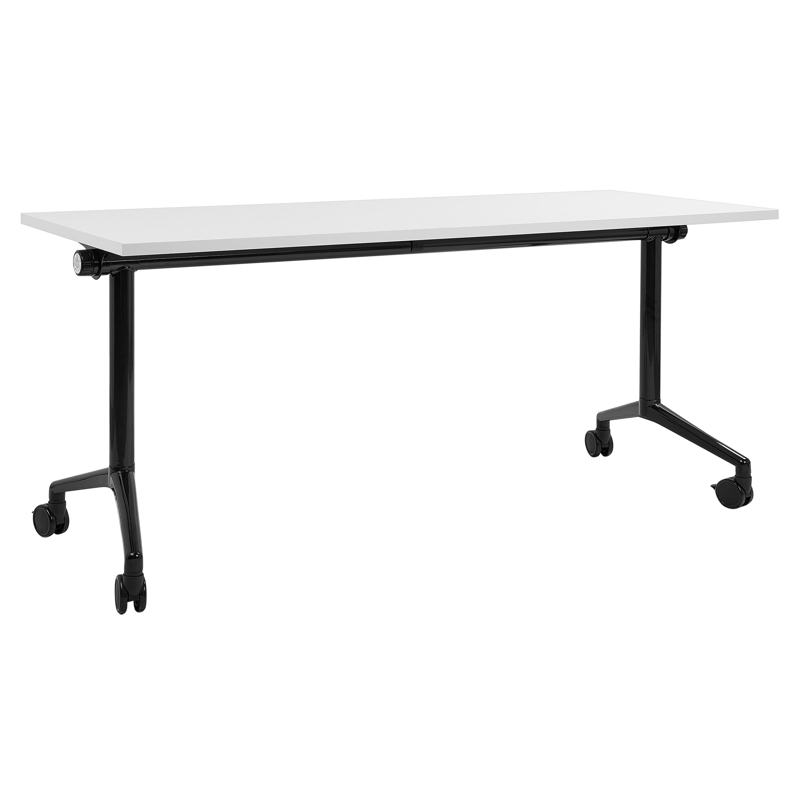 Työpöytä taitettava CAVI 160 cm 60 cm pyörillä Valkoinen
