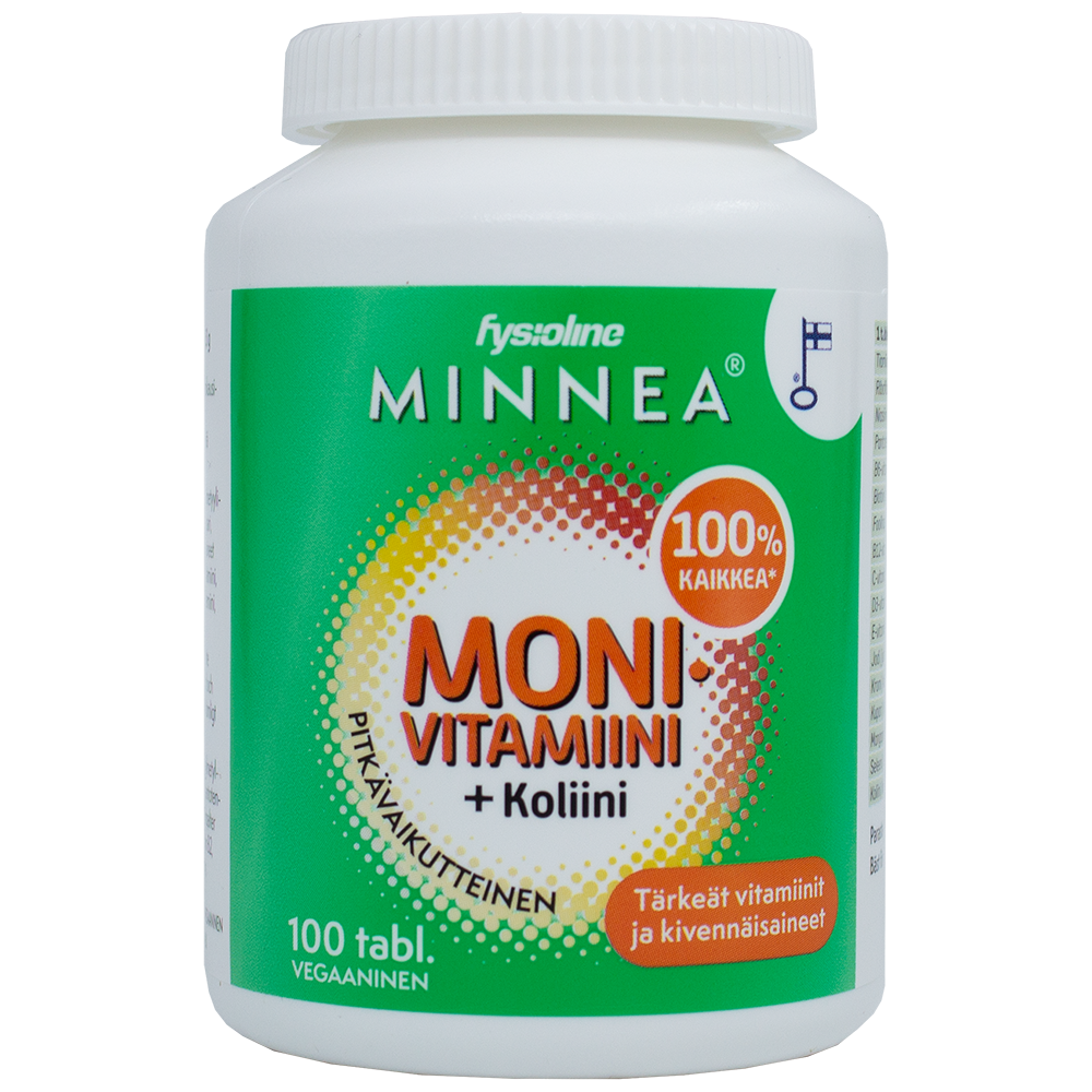 Minnea monivitamiini+koliini 100 tabl