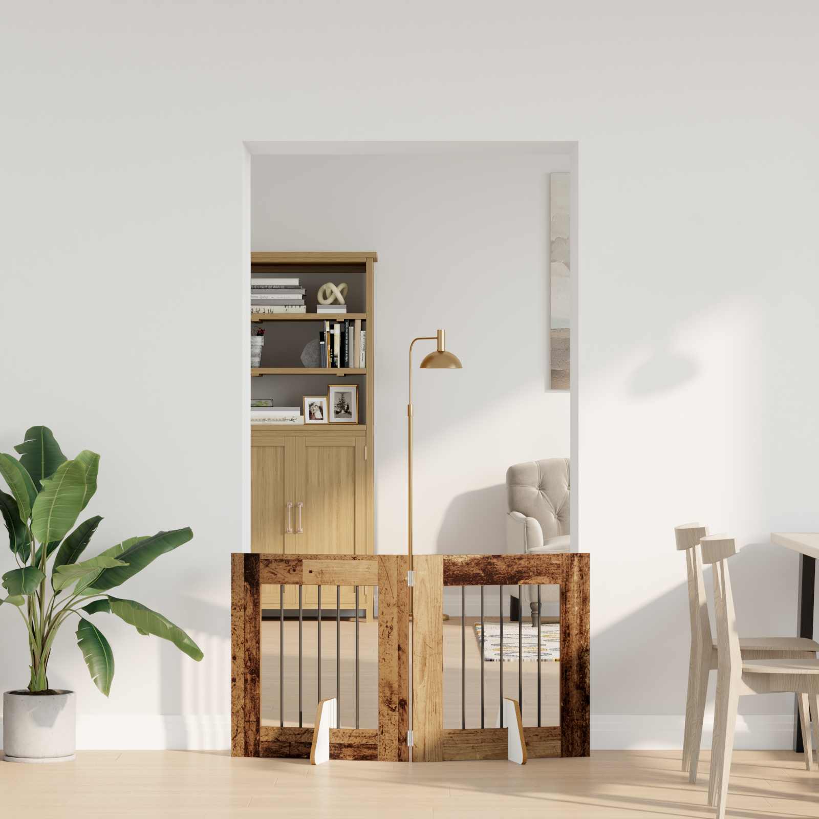 vidaXL koiraportti jalustoilla 2 kpl Vanha puu 120,5 cm
