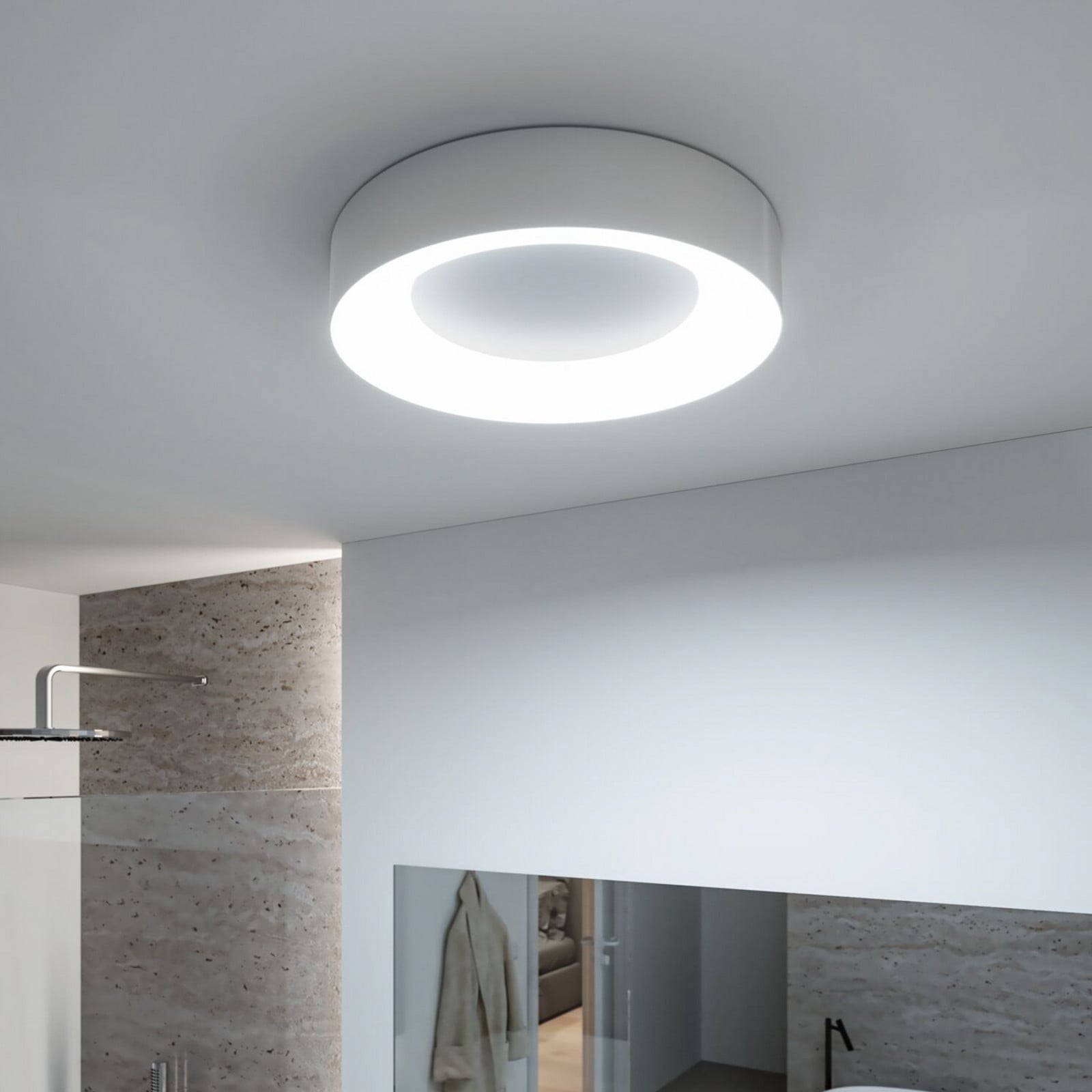 Casca LED-kattovalaisin Ø40cm IP44 valkoinen