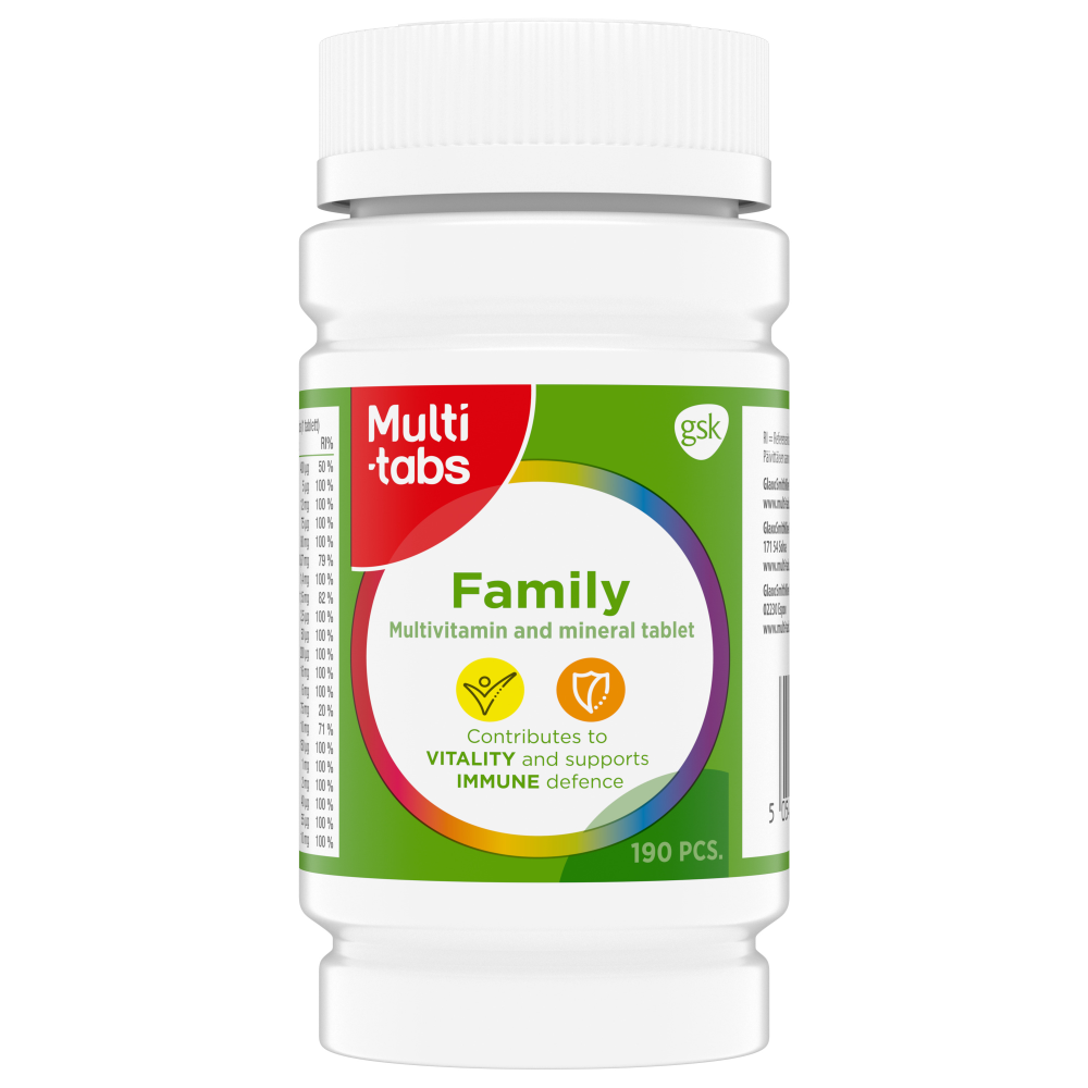Multi-tabs Family Monivitamiini 190 kpl