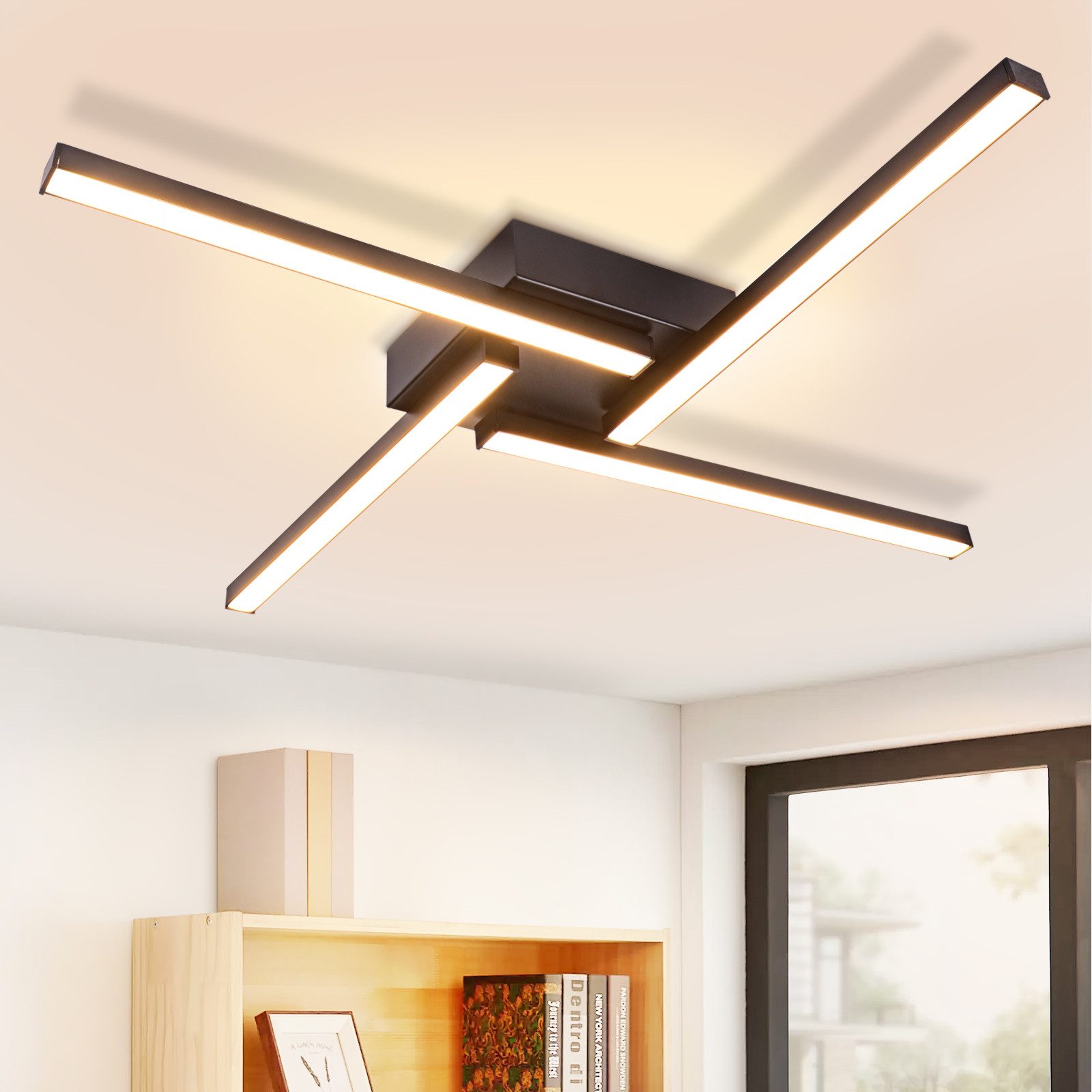 ZMH Musta LED-kattovalaisin 24 W